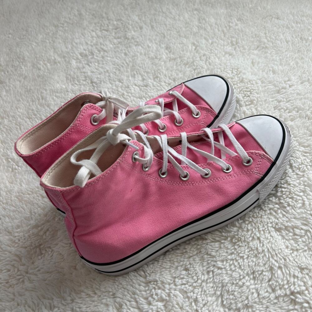 Converse All Star Womens Lift Hi Pink Platform Sneakers 10 Grunge Skatergirl Emo - Picture 3 of 9